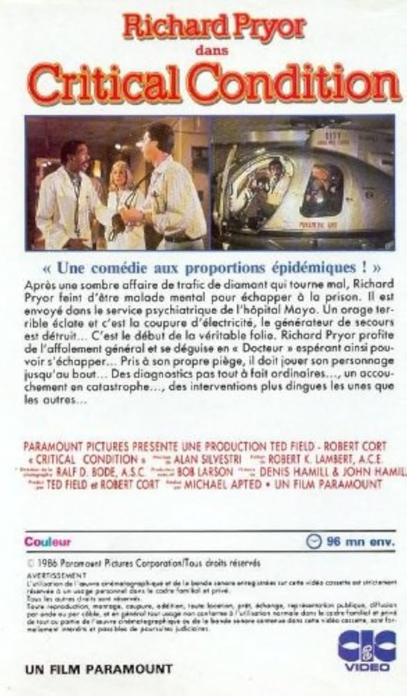 Amazon.co.jp: Critical Condition [VHS] : Richard Pryor: DVD